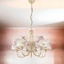 Online Jupiter Kronleuchter Blumen Motiv Ø70cm Esszimmer 5xE27