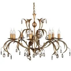 Elstead Kronleuchter CANDELA 10 Bronze 8xE14 kürzbar Lampe* Vintage Lampen|Designerlampen