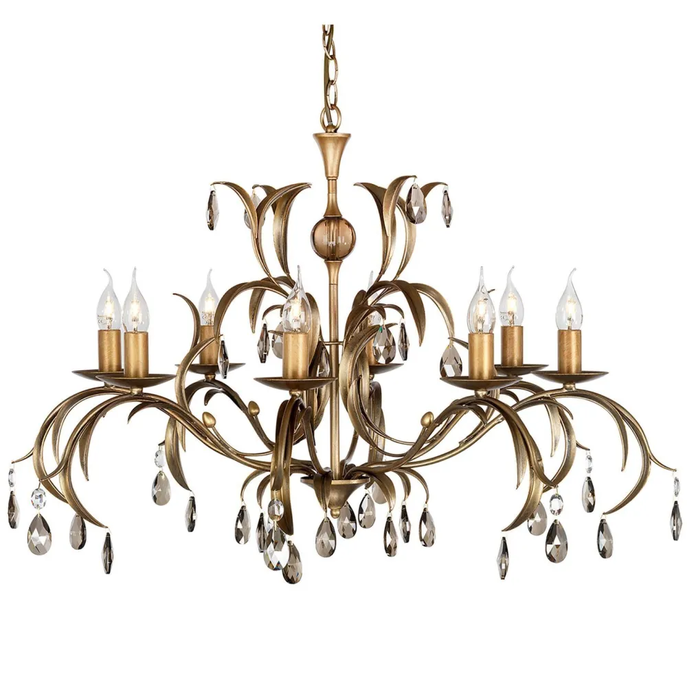 Elstead Kronleuchter CANDELA 10 Bronze 8xE14 kürzbar Lampe* Vintage Lampen|Designerlampen