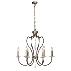 Elstead Kronleuchter CANDELA 12 Echt-Messing Bronze Lampe* Designerlampen|Messinglampen