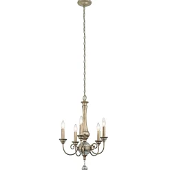 Discount Elstead Kronleuchter CANDELA 13 in Silber Gold Lampe