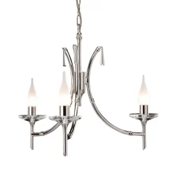 Elstead Kronleuchter CANDELA 2 mit LED Esszimmer in Nickel* Rustikale Lampen|Designerlampen