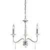 New Elstead Kronleuchter CANDELA 6 Nickel 3-flmg kürzbar Lampe
