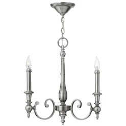 Best Elstead Kronleuchter CANDELA 16 Nickel 3xE14 kürzbar Lampe
