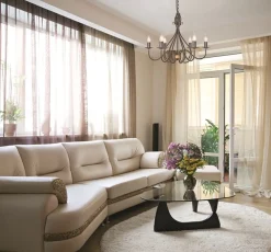 Elstead Kronleuchter CANDELA 15 Rostbraun Ø65cm Lampe* Rustikale Lampen|Designerlampen