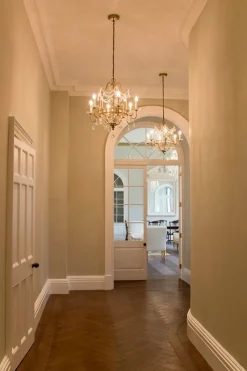 Elstead Kronleuchter CANDELA 7 Silber 4-flmg kürzbar Lampe* Hängelampen|Designerlampen