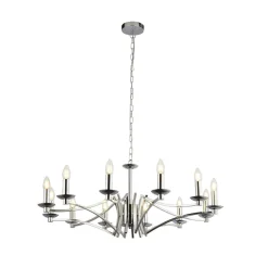 Searchlight Kronleuchter Chrom 12-armig E14 Ø 88 cm H: max. 1,5 m Metall* Hängelampen|Esszimmer Lampen