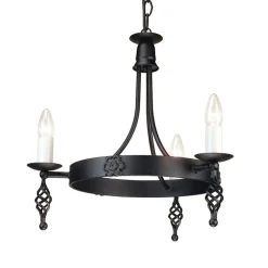 Online Elstead Kronleuchter Esstisch Schwarz Metall Rustikal Ø48cm