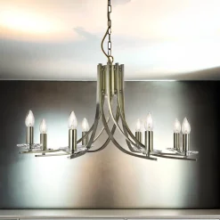 Searchlight Kronleuchter 8-flammig in Messing Antik E14 Metall* Hängelampen|Esszimmer Lampen