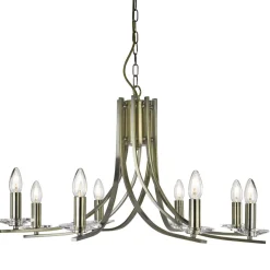 Searchlight Kronleuchter 8-flammig in Messing Antik E14 Metall* Hängelampen|Esszimmer Lampen