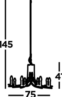 Searchlight Kronleuchter 8-flammig in Messing Antik E14 Metall* Hängelampen|Esszimmer Lampen