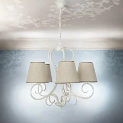 Lamkur Kronleuchter 5-flmg Landhaus Esstisch gemütlich* Hängelampen|Esszimmer Lampen