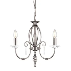 Sale Elstead Kronleuchter für Wohnzimmer Esstisch in Nickel Metall