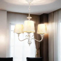 Jupiter Kronleuchter GANARA in Shabby Gold Barock Motiv* Hängelampen|Esszimmer Lampen