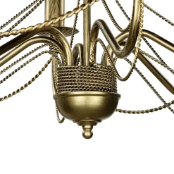 Emibig Kronleuchter Gold Metall Rustikal 6-flammig E14* Hängelampen|Esszimmer Lampen