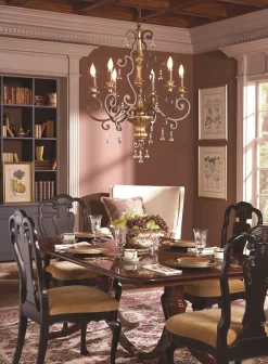 Clearance Elstead Kronleuchter GOTICA 4 Bronze 6xE14 Rustikal Lampe