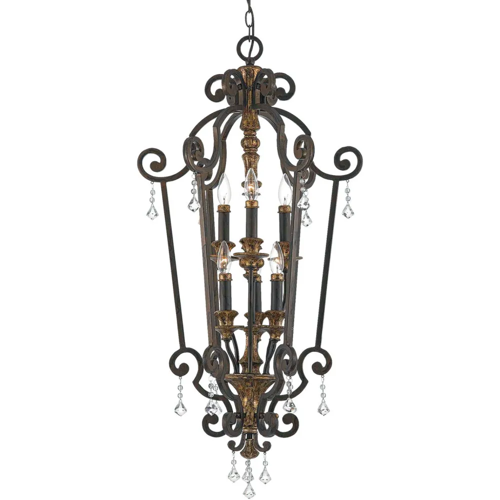 Elstead Kronleuchter GOTICA 4 Bronze 6-flmg Rustikal Lampe* Rustikale Lampen|Designerlampen