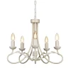 Clearance Elstead Kronleuchter GOTICA 6 Creme kürzbar Lampe Esstisch