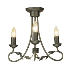 New Elstead Kronleuchter GOTICA 6 Gold Schwarz kürzbar Lampe