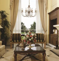 New Elstead Kronleuchter Hängend in Messing antik Wohnzimmer