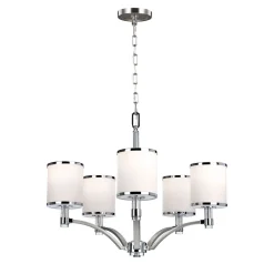 Elstead Kronleuchter ILVY Chrom 5xE27 Ø64cm Pendellampe* Hängelampen|Esszimmer Lampen