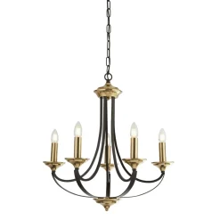 Searchlight Kronleuchter in Bronze Ø 58 cm 5-flammig E14 Metall* Hängelampen|Esszimmer Lampen