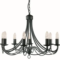 Searchlight Kronleuchter in matt Schwarz 8-flmg.* Kronleuchter|Wohnzimmerlampen