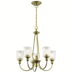 Elstead Kronleuchter in Messing Glasschirm Metall Jugendstil* Jugendstil Lampen|Glaslampen