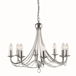 Searchlight Kronleuchter in Silber 8-flmg.* Kronleuchter|Wohnzimmerlampen