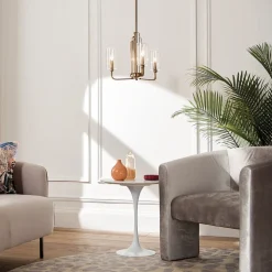 Elstead Kronleuchter Jugendstil 45,9 cm breit 3-flammig E14 in Messing* Hängelampen|Jugendstil Lampen