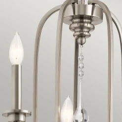 Elstead Kronleuchter Kristall Metall 61 cm breit 5x E14 Klassisch* Esszimmer Lampen|Schlafzimmer Lampen