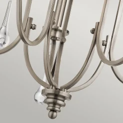 Elstead Kronleuchter Kristall Metall 61 cm breit 5x E14 Klassisch* Esszimmer Lampen|Schlafzimmer Lampen