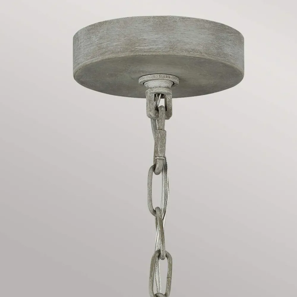 Elstead Kronleuchter Landhaus Shabby B: 81,3 cm H: max. 311 cm Grau* Hängelampen|Schlafzimmer Lampen