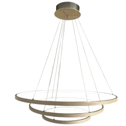 New By Rydéns Kronleuchter LED B: 80 cm 3 Ringe Holz 2700 K warmweiß