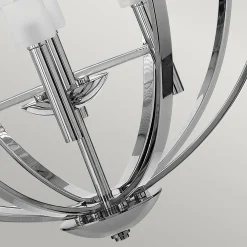 Elstead Kronleuchter LED G9 rund D: 71,3 cm Metall Glas in Chrom Weiß* Wohnzimmerlampen|Esszimmer Lampen