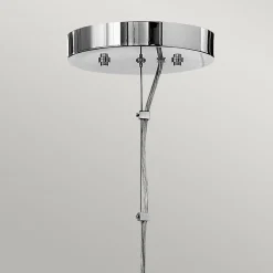 Elstead Kronleuchter LED G9 rund D: 71,3 cm Metall Glas in Chrom Weiß* Wohnzimmerlampen|Esszimmer Lampen