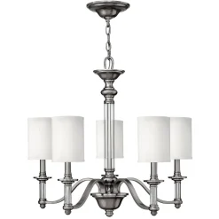 Elstead Kronleuchter LUANA in Nickel Ø:66cm kürzbar Lampe* Hängelampen|Esszimmer Lampen