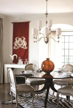 Outlet Elstead Kronleuchter LUANA in Nickel Ø:66cm Lampe kürzbar