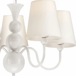 Lamkur Kronleuchter MADISYN Weiß Stoff 5-flmg Esszimmer* Hängelampen|Esszimmer Lampen