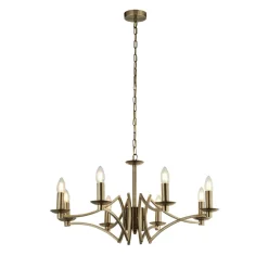 Outlet Searchlight Kronleuchter Messing Antik E14 Metall Ø 72 cm 8-flammig