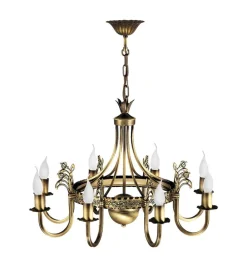 Jupiter Kronleuchter Messing antik 8xE14 BELRAD Wohnzimmer