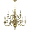 Elstead Kronleuchter Messing massiv 15-armig Esszimmer* Hängelampen|Rustikale Lampen