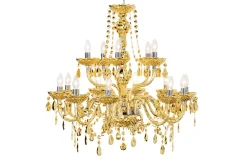 Invicta Interior Kronleuchter Metall Acryl L:80 cm E14 Kerzen Klassisch* Hängelampen|Kronleuchter