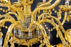 Invicta Interior Kronleuchter Metall Acryl L:80 cm E14 Kerzen Klassisch* Hängelampen|Kronleuchter