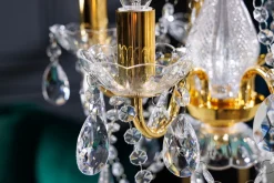 Invicta Interior Kronleuchter Metall Acryl Kerzen 5-flammig E14