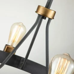 Elstead Kronleuchter Metall E27 rund Ø 54,9 cm in Zink Messing antik* Hängelampen|Schlafzimmer Lampen