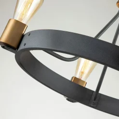 Elstead Kronleuchter Metall E27 rund Ø 54,9 cm in Zink Messing antik* Hängelampen|Schlafzimmer Lampen