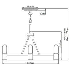 Elstead Kronleuchter Metall E27 rund Ø 54,9 cm in Zink Messing antik* Hängelampen|Schlafzimmer Lampen