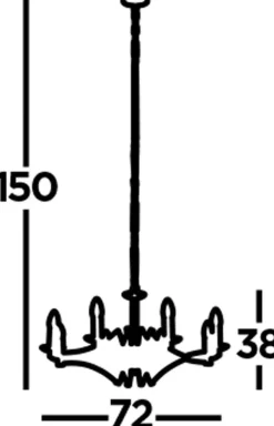 Sale Searchlight Kronleuchter Metall 8-flammig E14 Chrom Ø 72 cm AMANDA