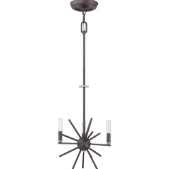 Outlet Elstead Kronleuchter Metall 3-flammig verstellbar in Bronze NELI